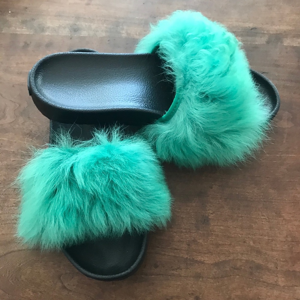 UGG Royale Sheepskin Fur Slides